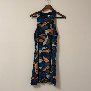 Amour Vert Multicolor Leaf Print Dress